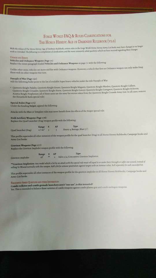 Forge World HH FAQ is deceptively small