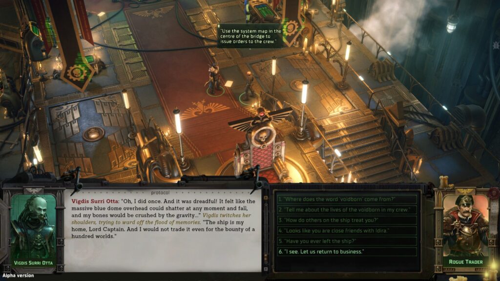 Warhammer 40,000: Rogue Trader has at least a single voidborn supporting NPC. 