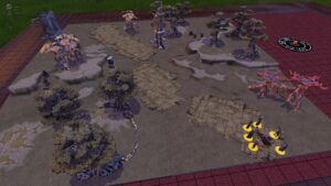 Thud and Blunder: two warbands face off.