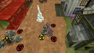 Thud and Blunder: a Crusader takes on two orcs.