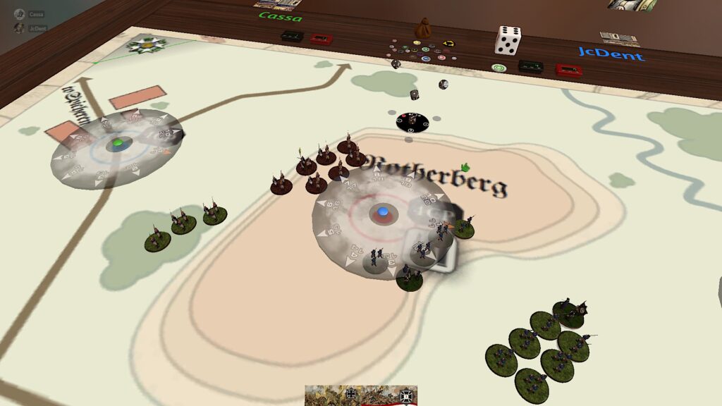 TTS screenshot showing a game of Eagles of Empire 