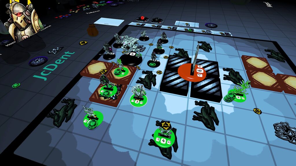 Magnagothica: Maleghast: the green gang is pushing hard down the left side of the board. 