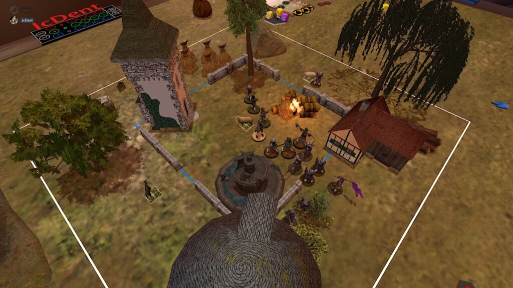 Force of Virtue: a TTS screenshot of a small battle.