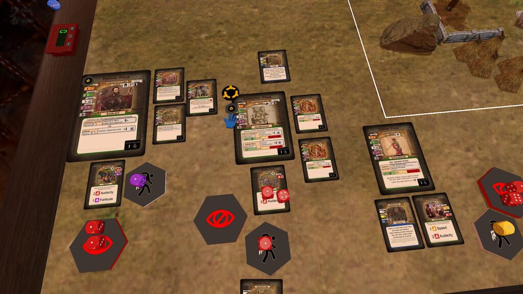 Force of Virtue: a TTS screenshot of the cards making up an army. 