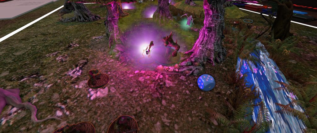 TTS screenshot: a big ghoul with a shiny arcanite token on the base.