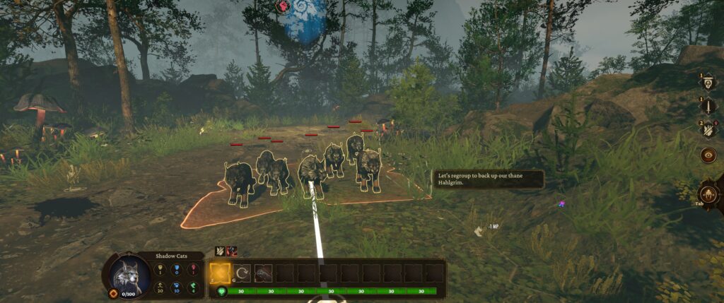 RuneQuest: Warlords preview screenshot: Shadowcats, a unit of cats