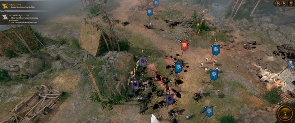 RuneQuest: Warlords preview: there's a village, blood, corpses, floating numbers, etc.