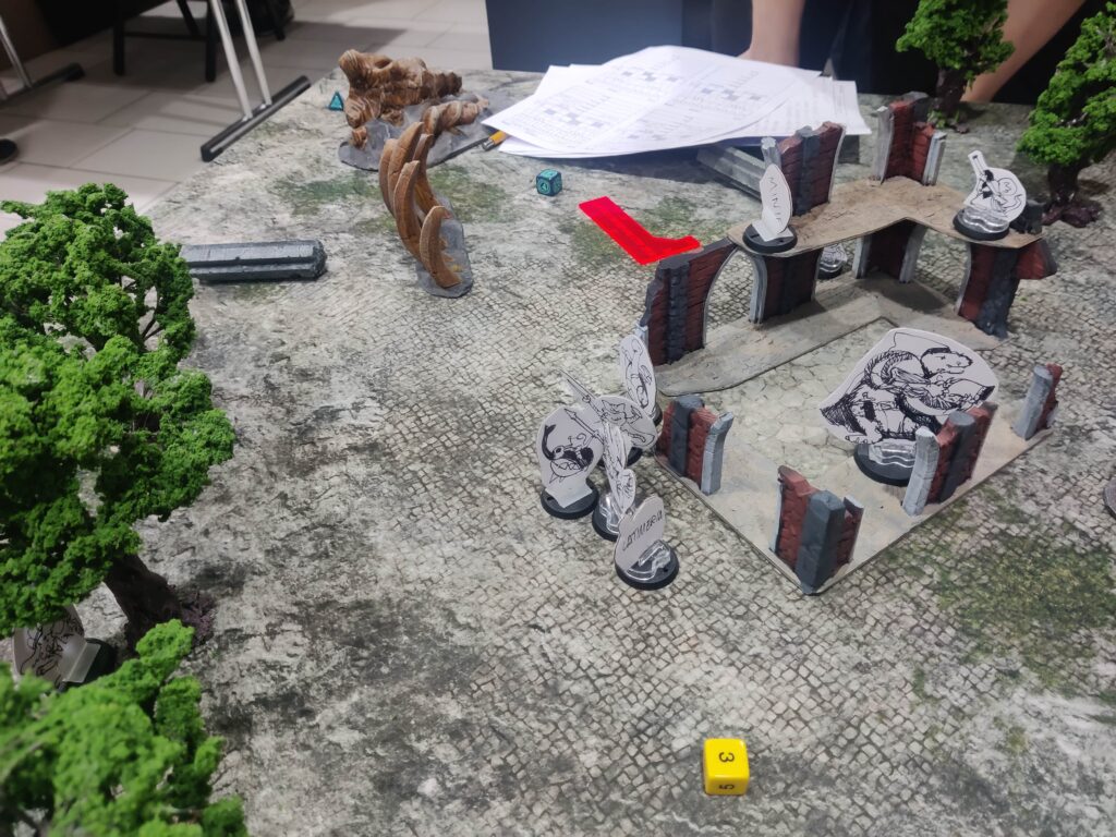 Warband in a Burrows and Badgers 2E ruin