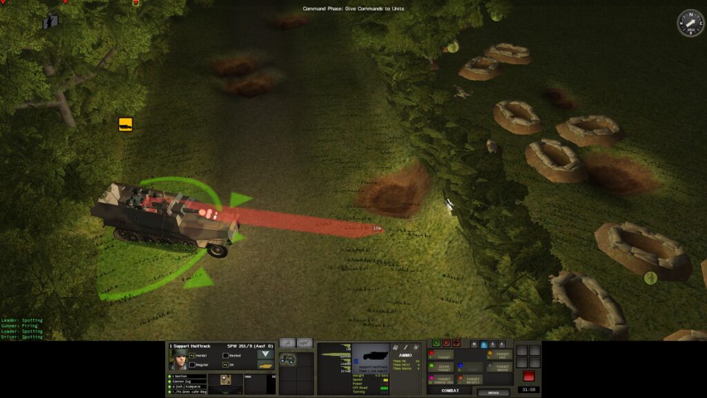 Combat Mission: German halftrack fires a point-blank cannon shot. 