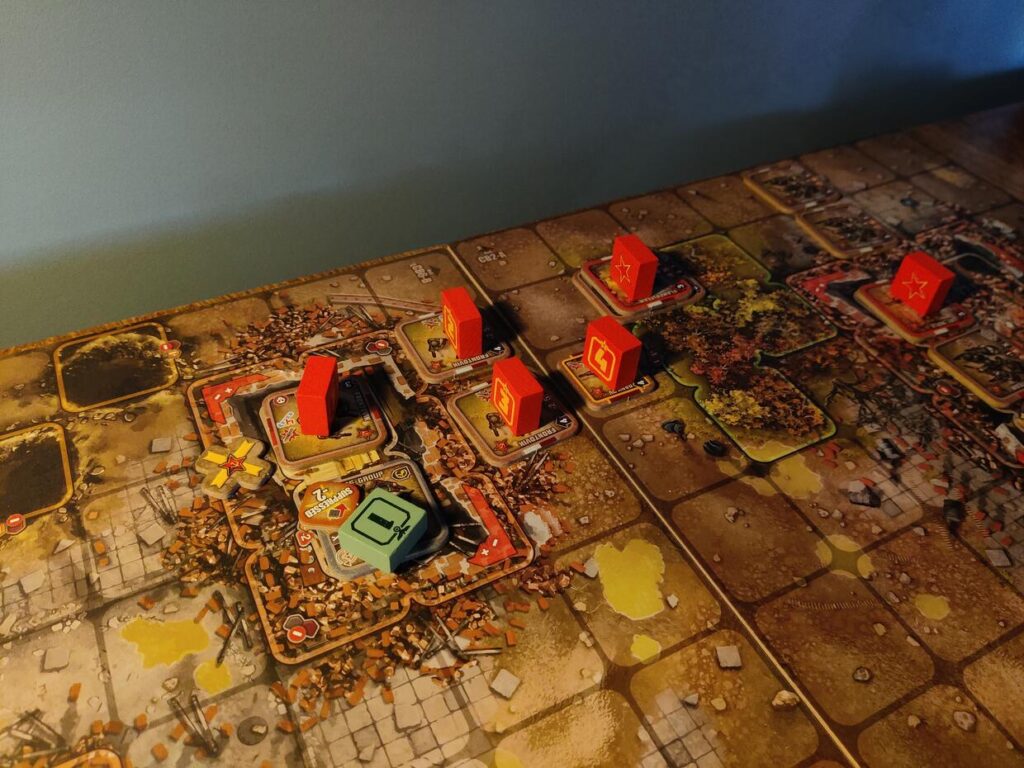 Heroes of Stalingrad units with order tokens